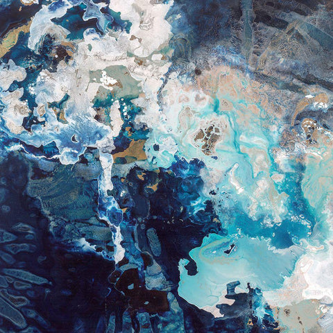 Deep Blue Pool Black Modern Wood Framed Art Print by Taylor, Kari