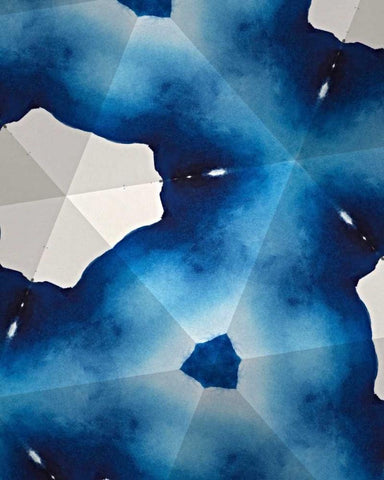 Indigo Daydream III Black Ornate Wood Framed Art Print with Double Matting by Stramel, Renee W.