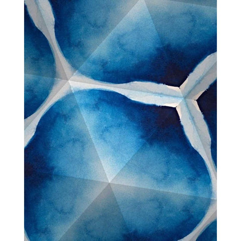 Indigo Daydream VII White Modern Wood Framed Art Print by Stramel, Renee W.