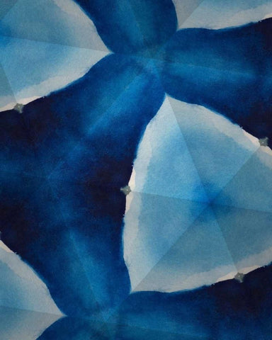 Indigo Daydream VIII White Modern Wood Framed Art Print with Double Matting by Stramel, Renee W.