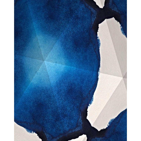 Indigo Daydream IX Black Modern Wood Framed Art Print by Stramel, Renee W.