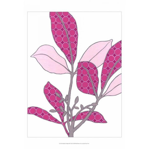 Modern Foliage III Black Modern Wood Framed Art Print with Double Matting by Vess, June Erica