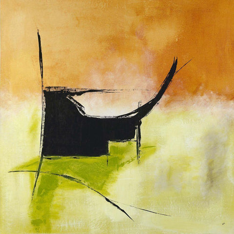 Palanquin Black Modern Wood Framed Art Print by Abe, Brent