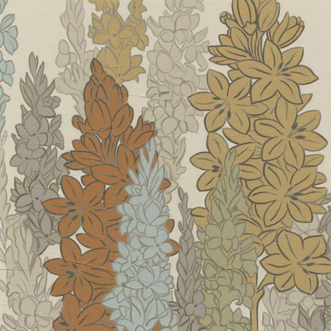 Meadow Blooms II Black Ornate Wood Framed Art Print with Double Matting by Vess, June Erica