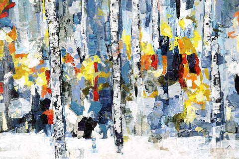 Natures Chorus White Modern Wood Framed Art Print with Double Matting by Henry, Alexys