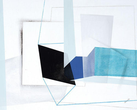 Mixtape I White Modern Wood Framed Art Print with Double Matting by Edmunds, Sydney