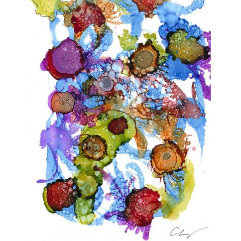 Coastal Spectrum I White Modern Wood Framed Art Print by Baynes, Cheryl