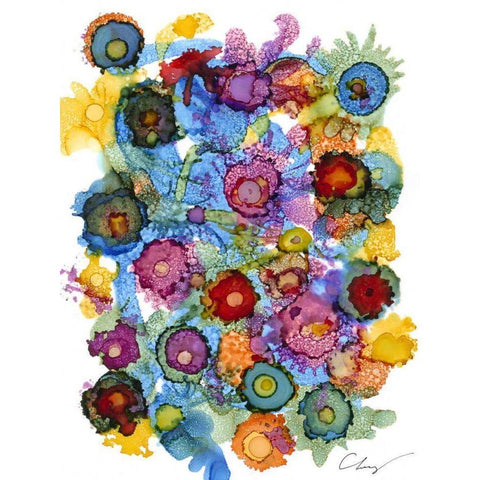 Coastal Spectrum II White Modern Wood Framed Art Print by Baynes, Cheryl