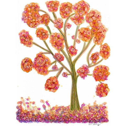 Autumn Fantasy I Gold Ornate Wood Framed Art Print with Double Matting by Baynes, Cheryl