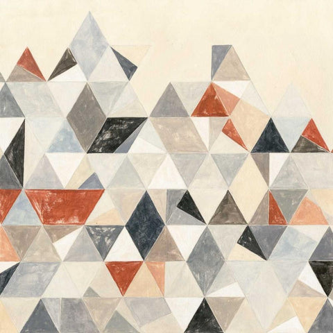 Division and Connection I Black Modern Wood Framed Art Print with Double Matting by Meagher, Megan