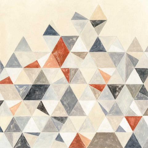 Division and Connection II Black Ornate Wood Framed Art Print with Double Matting by Meagher, Megan