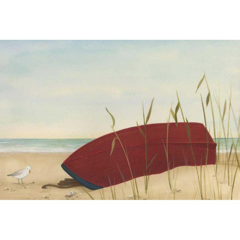 Seaside Dunes II White Modern Wood Framed Art Print by Vess, June Erica