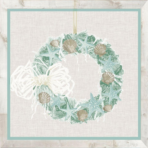 Coastal Christmas Collection A Gold Ornate Wood Framed Art Print with Double Matting by Vision Studio