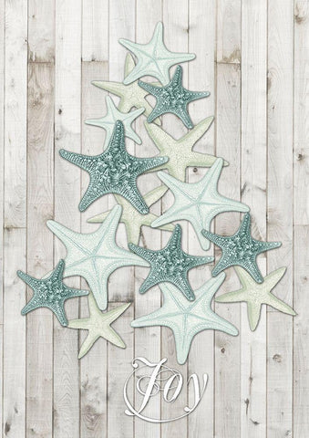 Coastal Christmas Collection B White Modern Wood Framed Art Print with Double Matting by Vision Studio