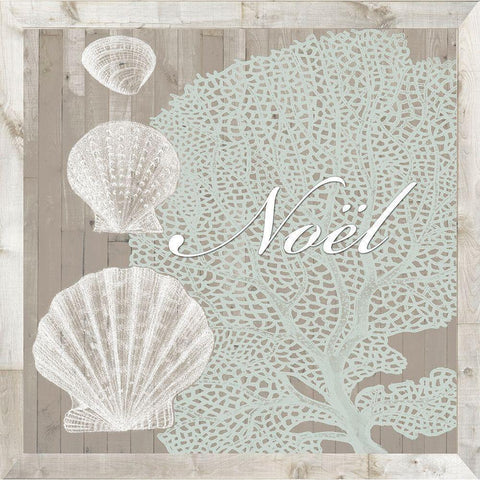 Coastal Christmas Collection G White Modern Wood Framed Art Print by Vision Studio