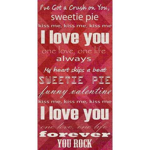 DIY Love Collection B White Modern Wood Framed Art Print by Vision Studio