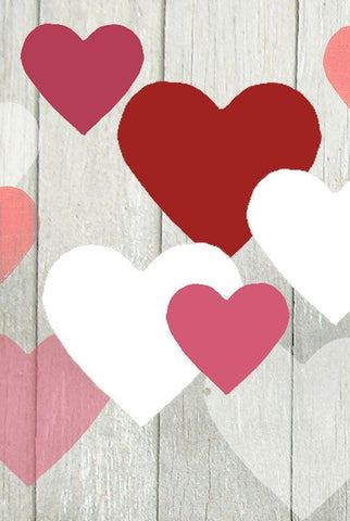 DIY Love Collection F White Modern Wood Framed Art Print with Double Matting by Vision Studio