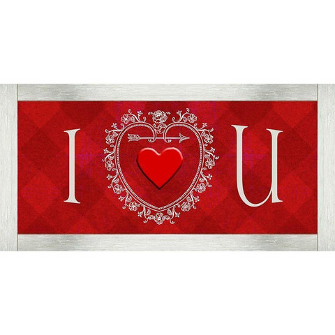 DIY Love Collection H Black Modern Wood Framed Art Print with Double Matting by Vision Studio