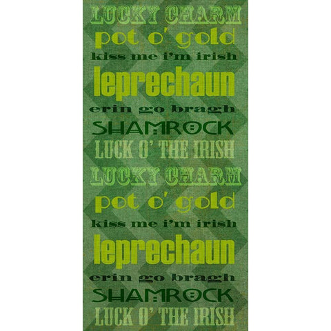 St. Pattys Collection B Black Modern Wood Framed Art Print by Vision Studio