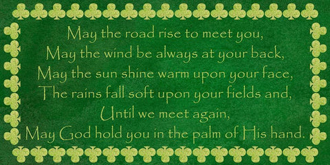 St. Pattys Collection H Black Ornate Wood Framed Art Print with Double Matting by Vision Studio