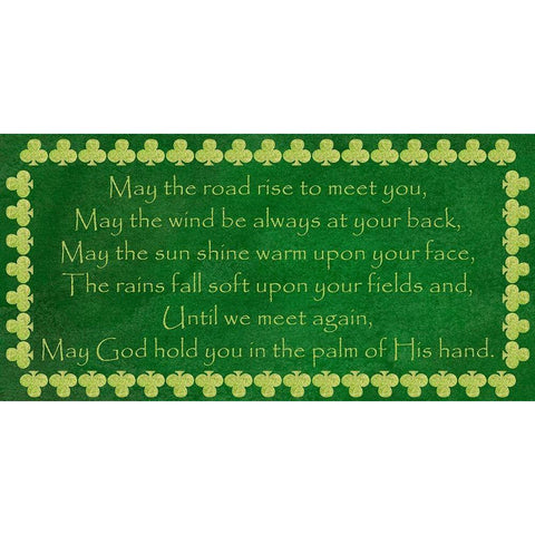 St. Pattys Collection H White Modern Wood Framed Art Print by Vision Studio