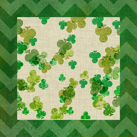 St. Pattys Collection I White Modern Wood Framed Art Print with Double Matting by Vision Studio