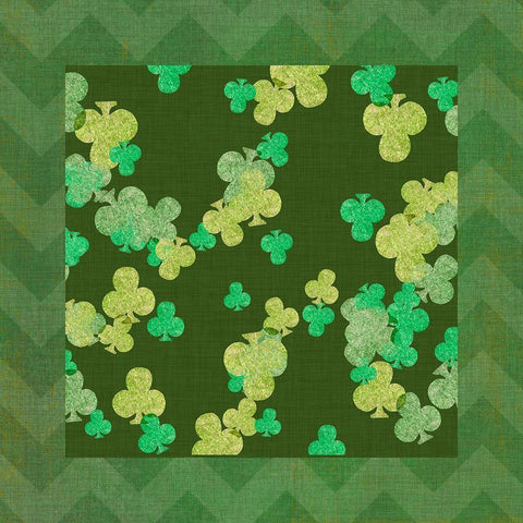 St. Pattys Collection J White Modern Wood Framed Art Print by Vision Studio