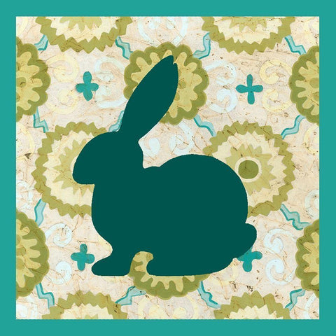 Decorative Easter Collection D Black Modern Wood Framed Art Print with Double Matting by Vision Studio