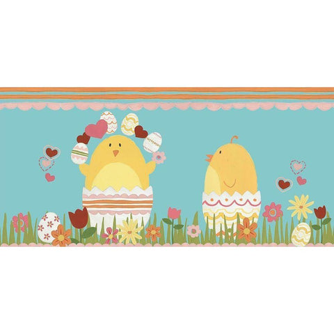 Easter Sweeties Collection C Black Modern Wood Framed Art Print by Vess, June Erica