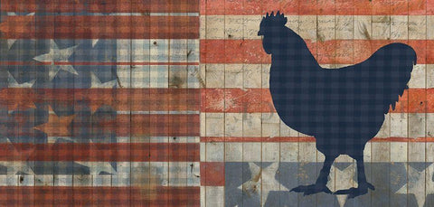 Fourth on the Farm Collection C White Modern Wood Framed Art Print with Double Matting by Studio W