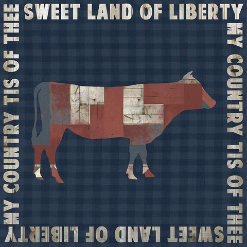 Fourth on the Farm Collection G Black Modern Wood Framed Art Print by Studio W