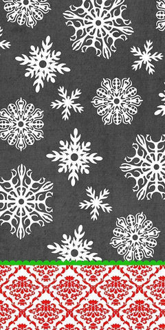 Let it Snow Collection B White Modern Wood Framed Art Print with Double Matting by Vess, June Erica