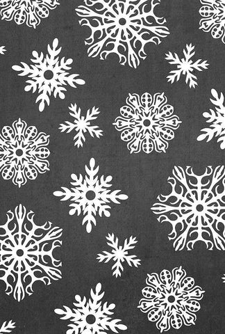 Let it Snow Collection D White Modern Wood Framed Art Print with Double Matting by Vess, June Erica