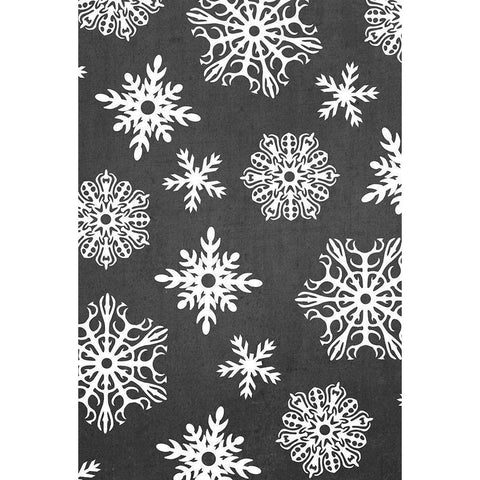 Let it Snow Collection D Black Modern Wood Framed Art Print with Double Matting by Vess, June Erica