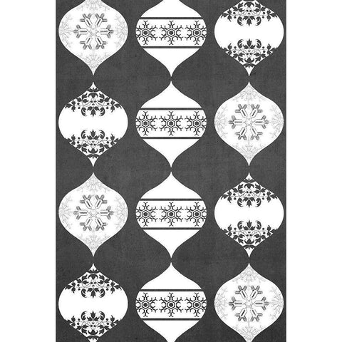 Let it Snow Collection F White Modern Wood Framed Art Print by Vess, June Erica