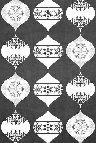 Let it Snow Collection F White Modern Wood Framed Art Print with Double Matting by Vess, June Erica