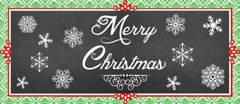 Let it Snow Collection H White Modern Wood Framed Art Print with Double Matting by Vess, June Erica