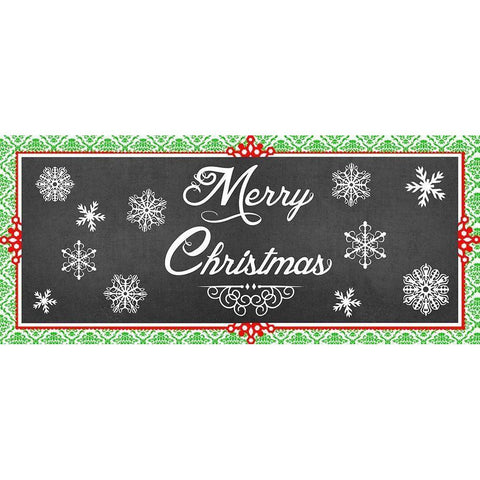 Let it Snow Collection H Black Modern Wood Framed Art Print with Double Matting by Vess, June Erica