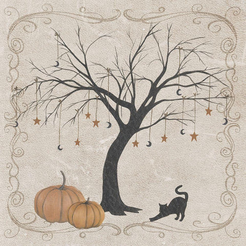 Vintage Halloween Collection A White Modern Wood Framed Art Print by Popp, Grace