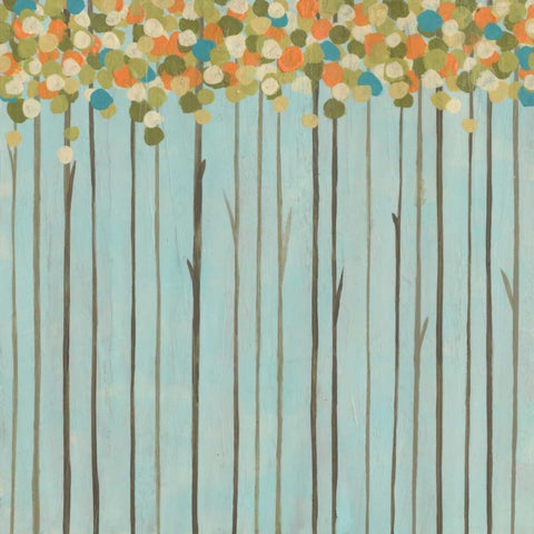 Birch Grove I Gold Ornate Wood Framed Art Print with Double Matting by Vess, June Erica