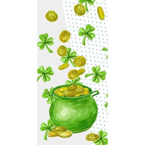 St. Patricks Day Collection B Gold Ornate Wood Framed Art Print with Double Matting by Wang, Melissa