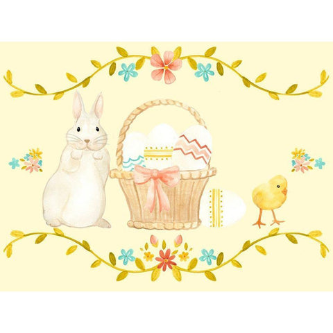 Sweet Easter Collection A White Modern Wood Framed Art Print by Vess, June Erica