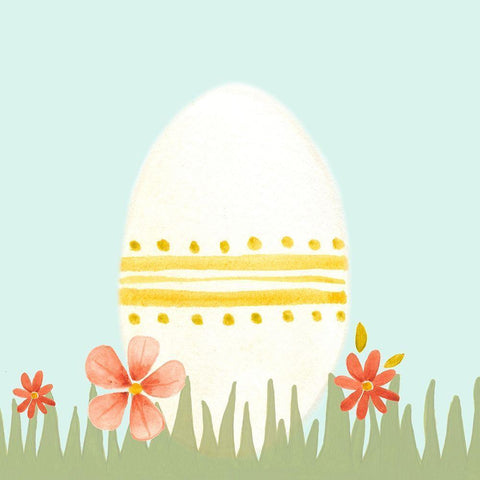 Sweet Easter Collection C Black Modern Wood Framed Art Print with Double Matting by Vess, June Erica