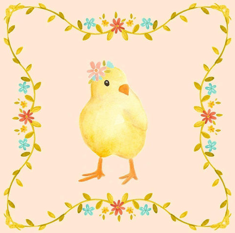 Sweet Easter Collection D Black Ornate Wood Framed Art Print with Double Matting by Vess, June Erica