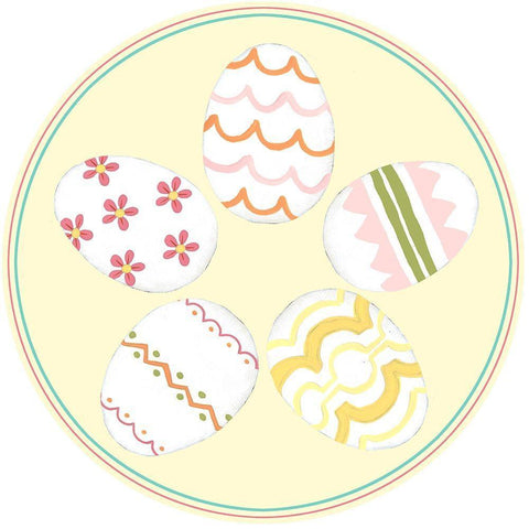 Sweet Easter Collection G White Modern Wood Framed Art Print with Double Matting by Vess, June Erica