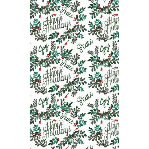 Cut Wreath Christmas Collection E Black Modern Wood Framed Art Print with Double Matting by Moore, Regina