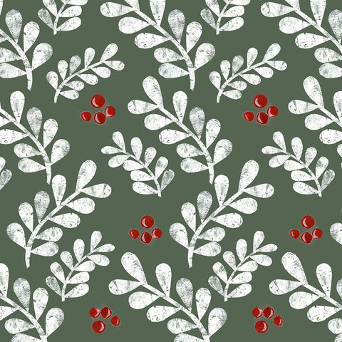 Cut Wreath Christmas Collection F Black Ornate Wood Framed Art Print with Double Matting by Moore, Regina