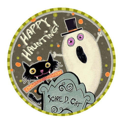 Happy Haunting Collection C Black Ornate Wood Framed Art Print with Double Matting by Eisner, Viv