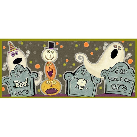 Happy Haunting Collection D Gold Ornate Wood Framed Art Print with Double Matting by Eisner, Viv