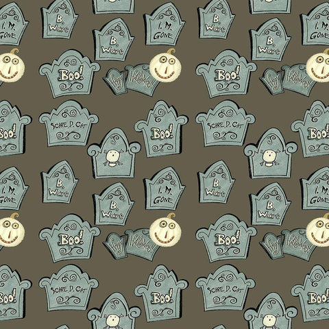 Happy Haunting Collection F Black Ornate Wood Framed Art Print with Double Matting by Eisner, Viv